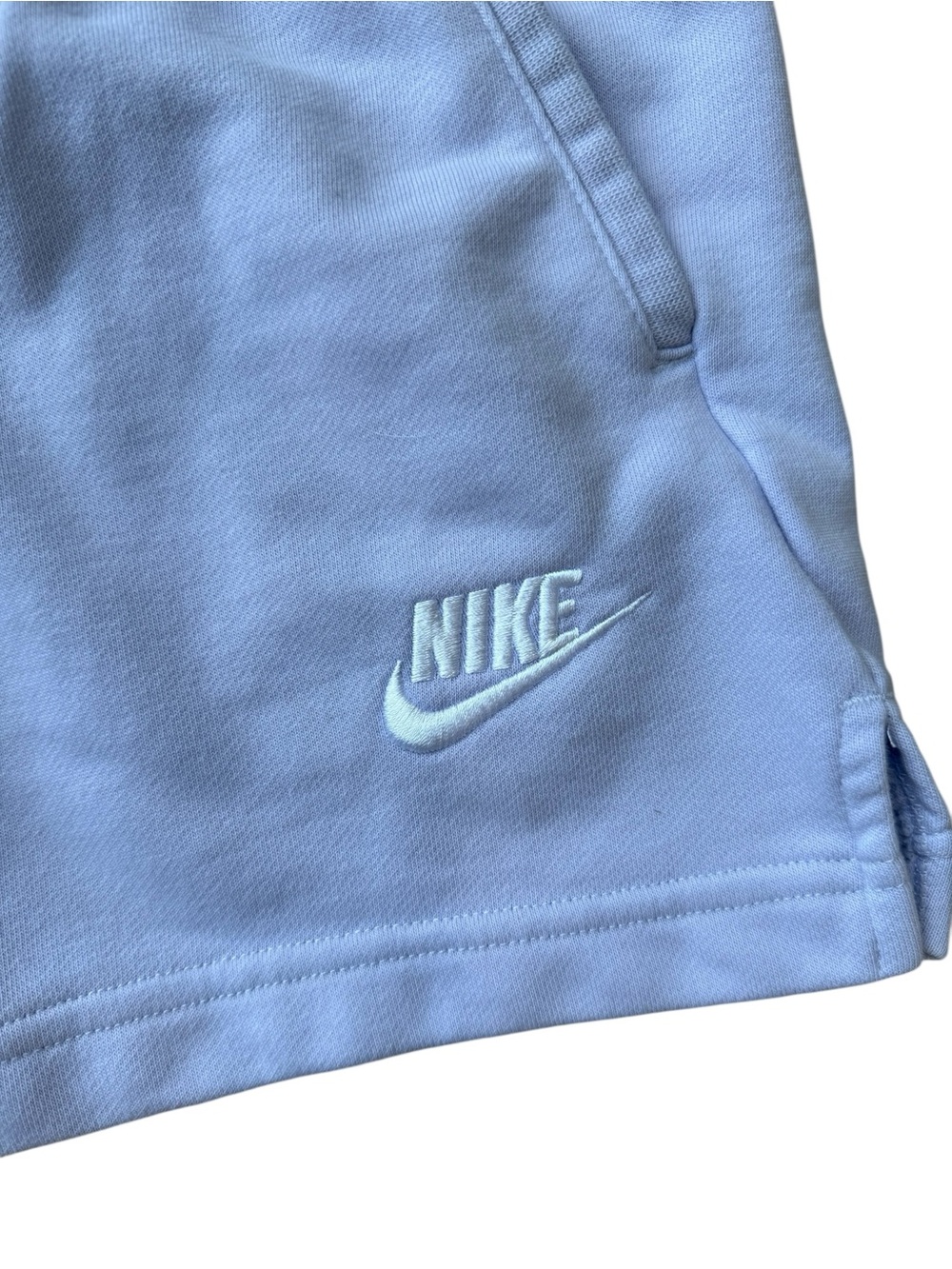 Nike Big Girls M Sportswear Club French Terry Shorts- Light Purple - Picture 3 of 4